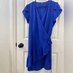 Royal Blue Wrap Dress